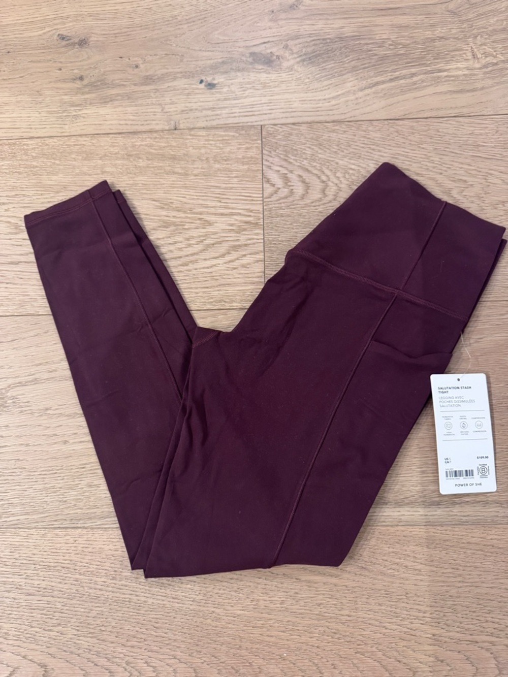 Athleta Burgundy Leggings